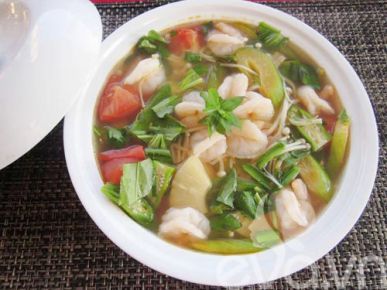 Canh tôm nấu chua ngon tuyệt