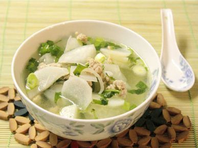 Canh cải trắng thịt bằm