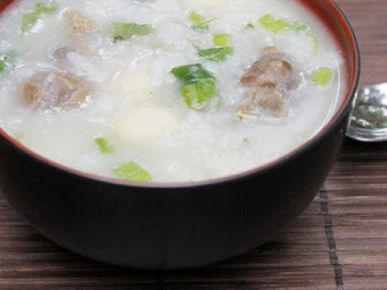 Cháo bắp bò và hạt sen